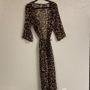Leopard Print Kimono Wrap